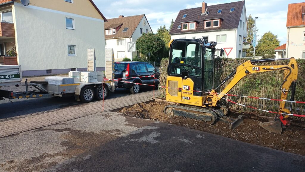 Baggerarbeiten vom GaLaBau Menninger