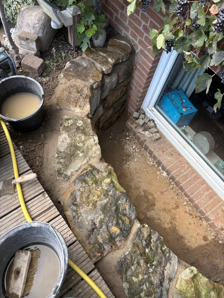 Mauer gebaut vom GaLaBau Menninger